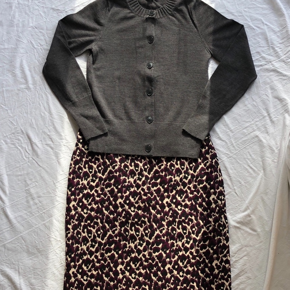 Modern Animal Print Pencil Skirt-ANN TAYLOR-Size 8